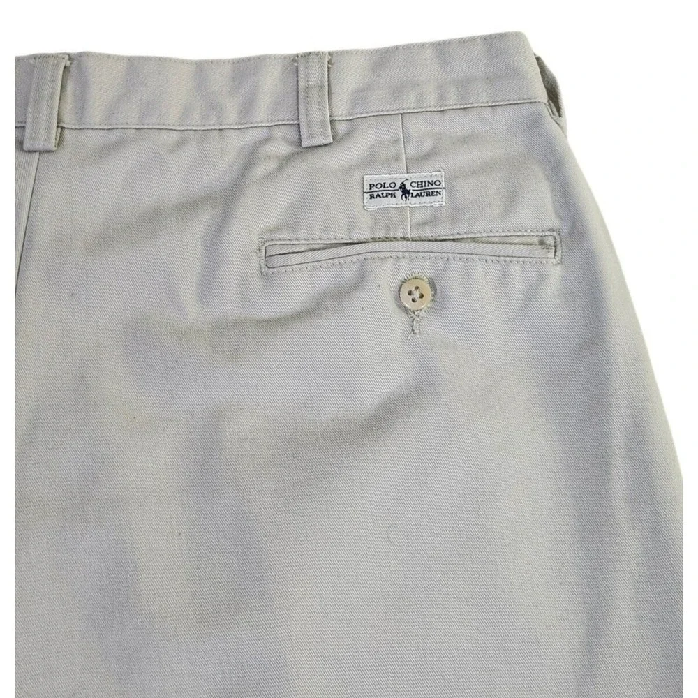Polo Ralph Lauren Pants Men's 38x30* (Fits 36x29.5) Beige Pleated Straight Leg